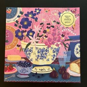 Galison ART OF THE TABLE by Joy Laforme 500 Piece Foil Puzzle Mint